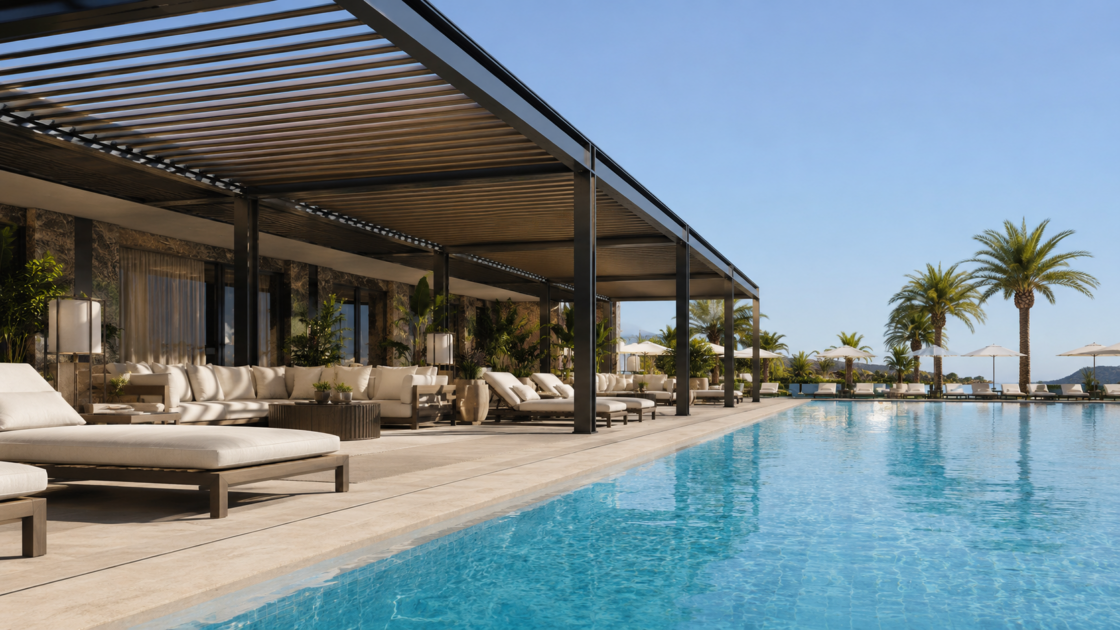 Otel Havuz Başı Bioklimatik Pergola